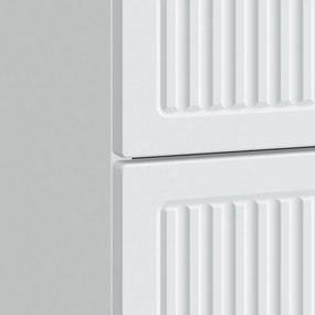 vidaXL Κομοδίνο Λευκό 43 x 34,5 x 47,5 εκ Επεξεργασμένο Ξύλο