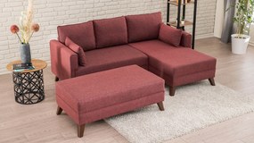 Corner Sofa-Bed Bella Corner Sofa Right 2 - Claret Red Claret Red