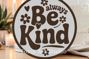 Intra απο ξύλο plywood 3mm-4mm πάχος Να είστε πάντα ευγενικοί αποκοπής με λέιζερ Δίασταση 40x40 cm INTRAFABR-119125160