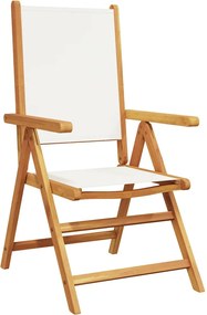 vidaXL Σετ Τραπεζαρίας Κήπου 7 τεμ. Κρεμ Ύφασμα/Μασίφ Πεύκου