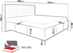Επενδυμένο κρεβάτι Morris-180 x 200-Mple Skouro
