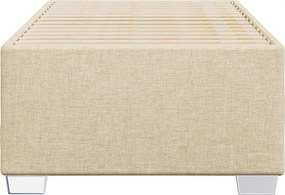 vidaXL Πλαίσιο κρεβατιού χωρίς στρώμα Κρέμα 80x200 cm Ύφασμα