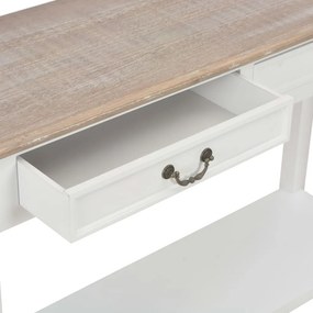 vidaXL Τραπέζι Κονσόλα Λευκό 110 x 35 x 80 εκ. Ξύλινο