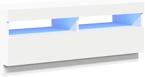 vidaXL Έπιπλο Τηλεόρασης με LED Λευκό 100 x 35 x 40 εκ.