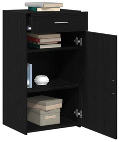 vidaXL Μπουφές Μαύρο Δρυς 30x42,5x93 εκ Επεξεργασμένο Ξύλο