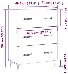 ΝΤΟΥΛΑΠΙ SONOMA ΔΡΥΣ 69,5 X 34 X 90 ΕΚ. ΑΠΟ ΕΠΕΞΕΡΓΑΣΜΕΝΟ ΞΥΛΟ 827831