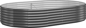 vidaXL Ζαρντινιέρα Ανθρακί 214x140x36εκ Γαλβανισμένος χάλυβας