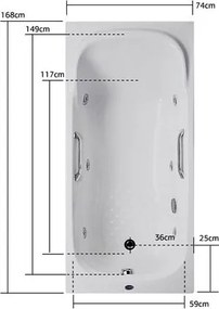 Acrilan Thasos - Ακρυλική Μπανιέρα 170x75 εκ - Maxxcoat