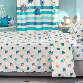Παπλωματοθήκη Μονή (Σετ 165x225) 2 Όψεων Saint Clair Monsters Blue