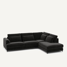 Γωνιακός καναπές-κρεβάτι, δεξιός, βελούδο chenille, Marsile