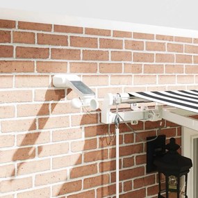 vidaXL Τέντα Πτυσσόμενη Αυτόματη με LED Ανθρακί / Λευκή 400x300 εκ.