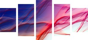 5 μέρη εικόνας αφηρημένα κύματα γεμάτα χρώματα - 200x100