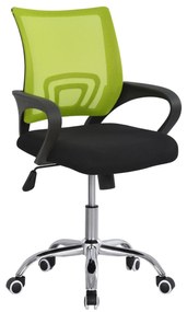 Office chair with chromed base  Bristone Green 55x55x102 cm