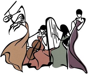 Διακοσμητικό Τοίχου Orchestra 279ENZ2639 51,5x42,5cm Multi Wallity Μέταλλο,Ξύλο