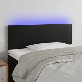 Κεφαλάρι Κρεβατιού LED Μαύρο 100x5x78/88 εκ. Συνθετ. Δέρμα 3121416