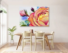 Εικόνα με τριαντάφυλλα σε αποχρώσεις του ροζ - 90x60