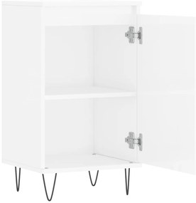 vidaXL Ντουλάπια 2 τεμ. Γυαλιστ. Λευκό 40x35x70 εκ. από Επεξεργ. Ξύλο
