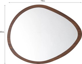Διακοσμητικός Καθρέφτης Τοίχου (78x60) Spitishop Matera Walnut