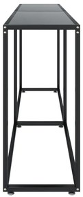 vidaXL Τραπέζι Κονσόλα Μαύρο 200 x 35 x 75,5 εκ. από Ψημένο Γυαλί