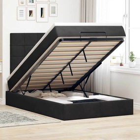 Οθωμανικό κρεβάτι με στρώματα Μαύρο 120x200cm Velvet 3313465