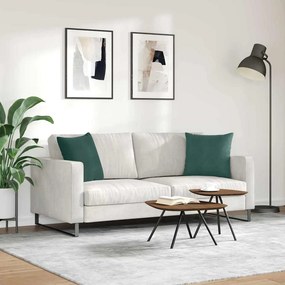 vidaXL Μαξιλάρι Καναπέ 2 pcs Σκούρο Πράσινο 45 x 45 cm