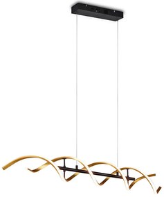 Φωτιστικό Οροφής - Ράγα Sequence 341810208 104x16x150 Dim Led 5600Lm 45W Black-Gold Trio Lighting