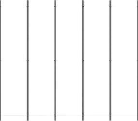 vidaXL Διαχωριστικό Δωματίου με 5 Πάνελ Λευκό 250x220 εκ. από Ύφασμα