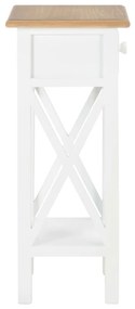 vidaXL Τραπεζάκι Βοηθητικό Λευκό 27 x 27 x 65,5 εκ. Ξύλινο