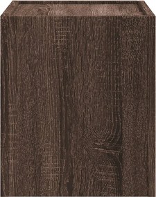 vidaXL Κομοδίνο Επιτοίχιο Καφέ Δρυς 45x30x35 εκ.