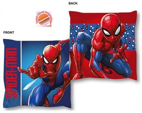 Μαξιλάρι Διακοσμητικό Παιδικό 3D (Με Γέμιση) Marvel Spider-Man 07 38X38 Blue DimCol 38Χ38 Velboa