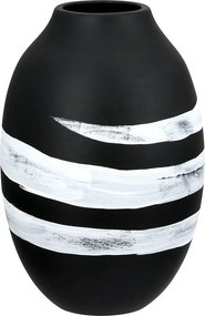 Βάζο Στρογγυλό Κεραμικό Μαύρο D14X21Cm D14X21Cm