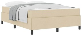 vidaXL Κρεβάτι με ελατήρια Κρέμα και Μαύρο 160 x 200 cm