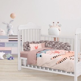 Σεντόνια Βρεφικά 4854 Smile Digital (Σετ 3τμχ) Grey-Somon Das Home Cradle 125x170cm 100% Βαμβάκι