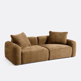 Γωνιακός modular καναπές 3 θέσεων από ζακάρ chenille, AMAD