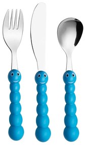 Μαχαιροπίρουνα Παιδικά Bloo (Σετ 3Τμχ) 45.100.161 Blue Cryspo Trio 3 τμχ Stainless Steel
