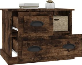 vidaXL Κομοδίνο Καπνιστή Δρυς 60x39x45 εκ.