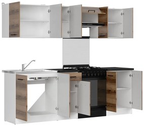 Σετ κουζίνας Econ plus 113, 240x60cm, 112 kg, Πάγκος, Πλαστικοποιημένη μοριοσανίδα | Epipla1.gr