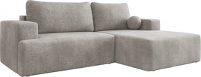 Γωνιακός καναπές Mivo-Silver Gray-Δεξιά