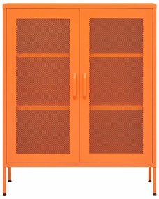 vidaXL Ντουλάπι Αποθήκευσης Πορτοκαλί 80 x 35 x 101,5 εκ. Ατσάλινο