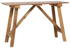 Τραπέζι Κονσόλα 130 x 40 x 80 εκ. από Μασίφ Ανακυκλωμένο Ξύλο - Καφέ