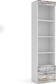 Pump Βιβλιοθήκη 50x34x198cm Λευκή TO-PUMPSHE2S