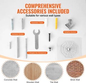 VEVOR Wall Mounted Cat Shelves Tree with Platform Tree-Shaped Cat Furniture