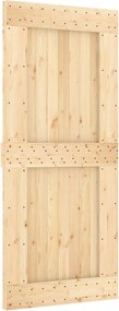 vidaXL Συρόμενη Πόρτα Φυσικό και Λευκό 90 x 210 cm