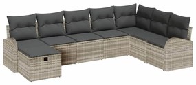 vidaXL Σετ Καναπέ Κήπου 8 pcs Ανοιχτό γκρι 289 x 179 x 85 εκ.