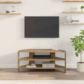 vidaXL ΓωνιακήΒάσηΤηλεόρασης 102x40,5x45εκ Artisan Oak