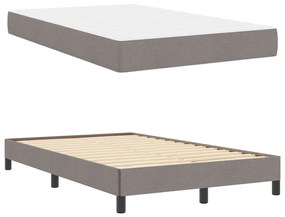 vidaXL Κρεβάτι με ελατήρια με στρώμα Taupe 120 x 190 cm ύφασμα