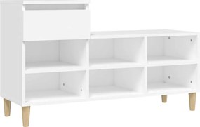 vidaXL Παπουτσοθήκη Λευκή 102x36x60 εκ. από Επεξεργασμένο Ξύλο