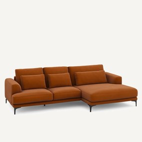 Γωνιακός καναπές XL δεξιός από λινό βελούδο, MARSILE