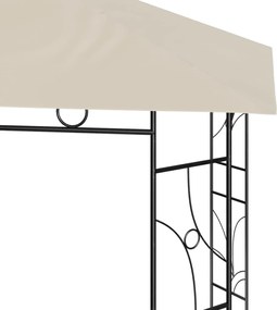 vidaXL Κιόσκι Κρεμ 3 x 3 x 2,7 μ. 160 γρ./μ²