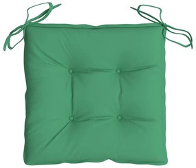 vidaXL Μαξιλάρια Καρέκλας Κήπου 2 τεμ. Πράσινα 40x40x7 εκ. Υφασμάτινα